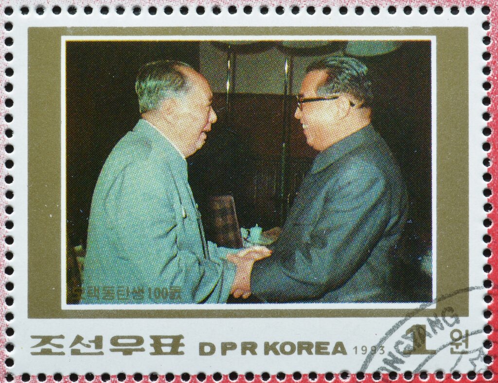 Mao Zedong and Kim Il-Sung